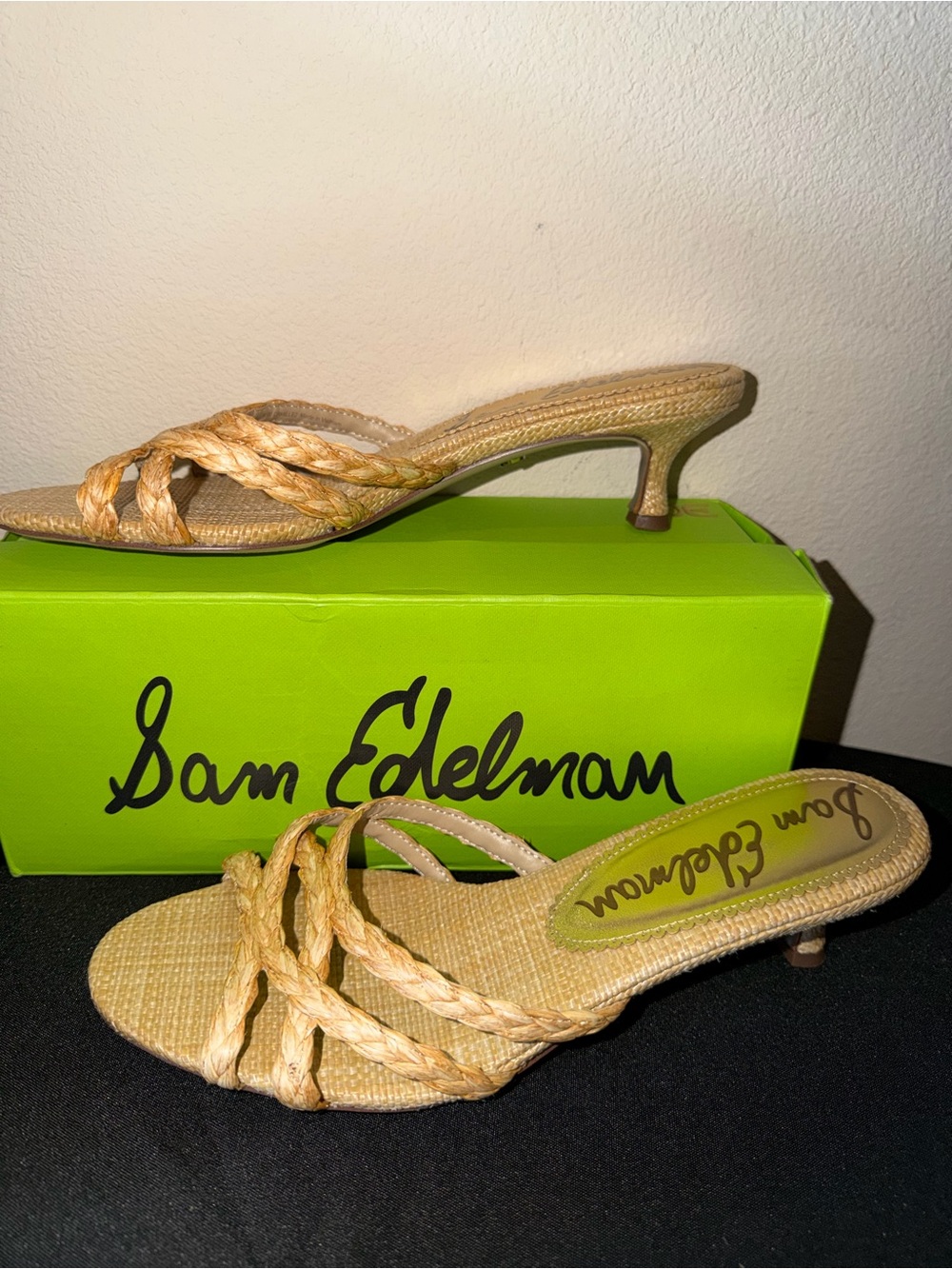 Sam Edelman “Camilla” Braided Tan Slide Mules
